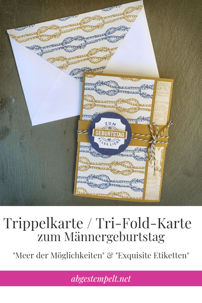 Trippelkarte Tri Fold Karte Basteln Mit Anleitung Abgestempelt Net