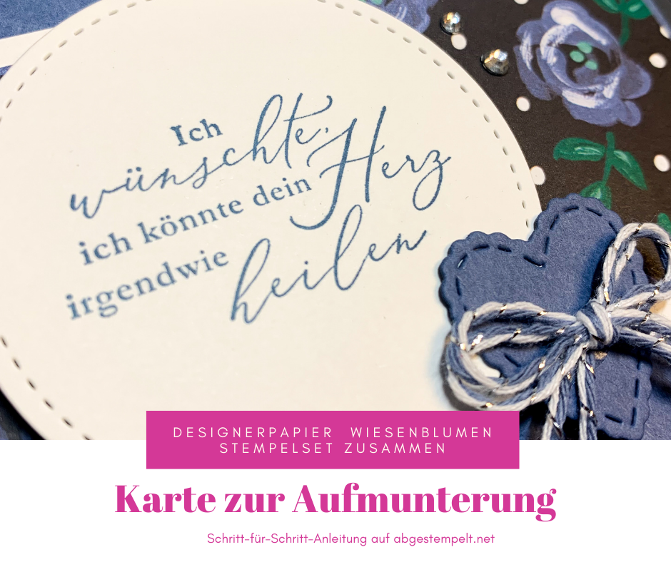 Karte zur Aufmunterung Wiesenblumen