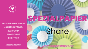 Blog stampin up Spezialpapier Share 2023-2024 abgestempelt