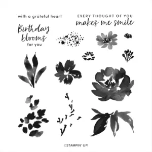 161229 Stempelset Textured Floral Stampin Up