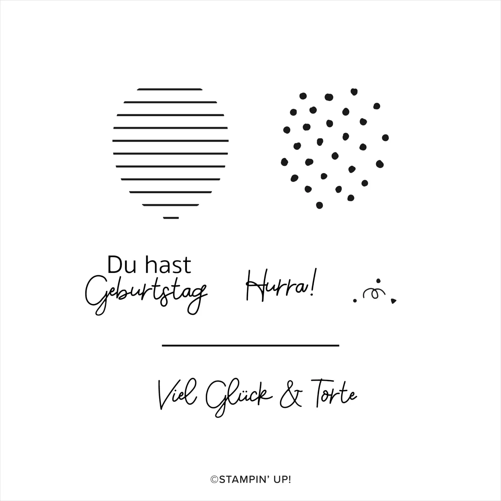 163869 Kreativset Glitzernder Geburtstag Stempelset
