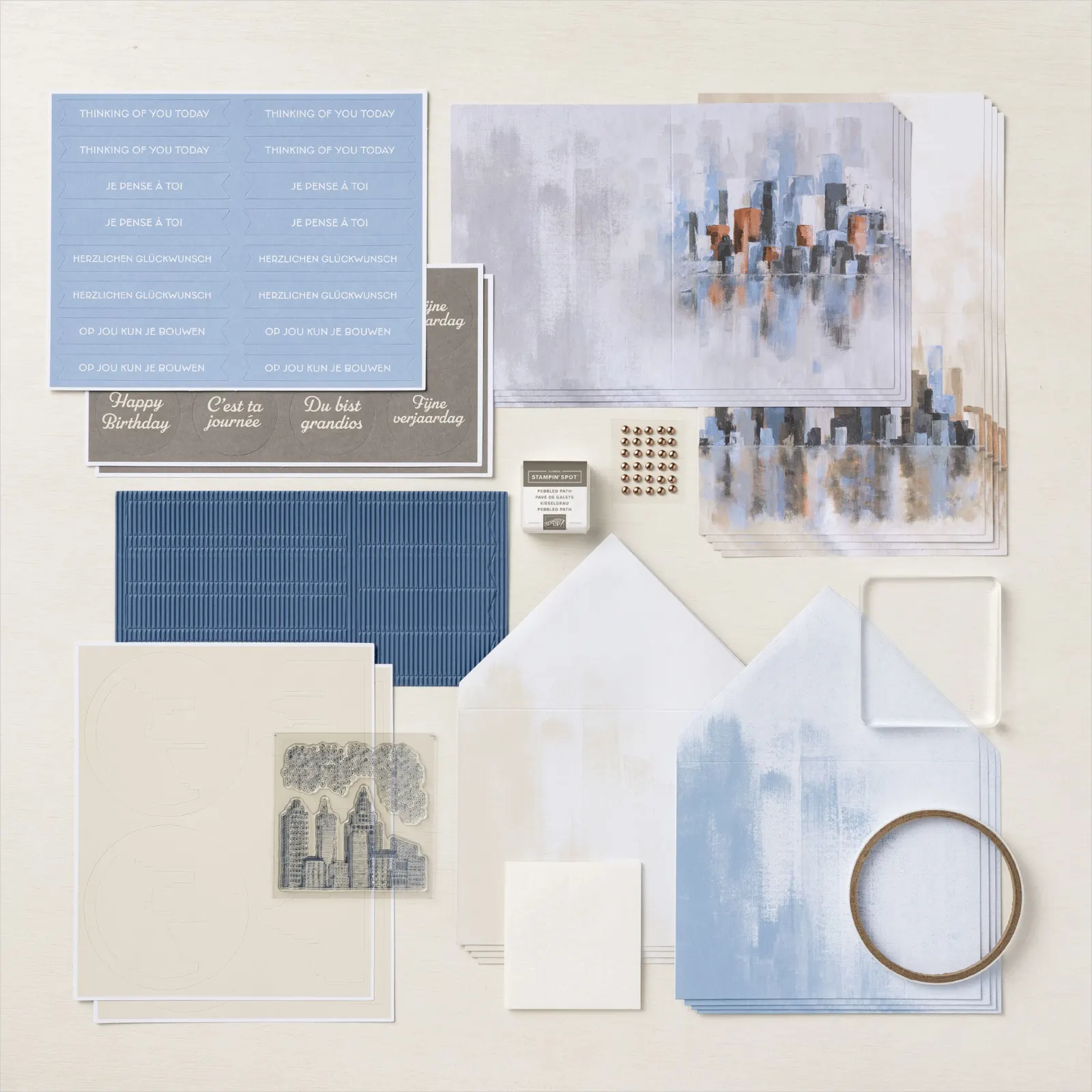 163885 Kreativset Skyline Stampin Up Inhalt 8 Karten