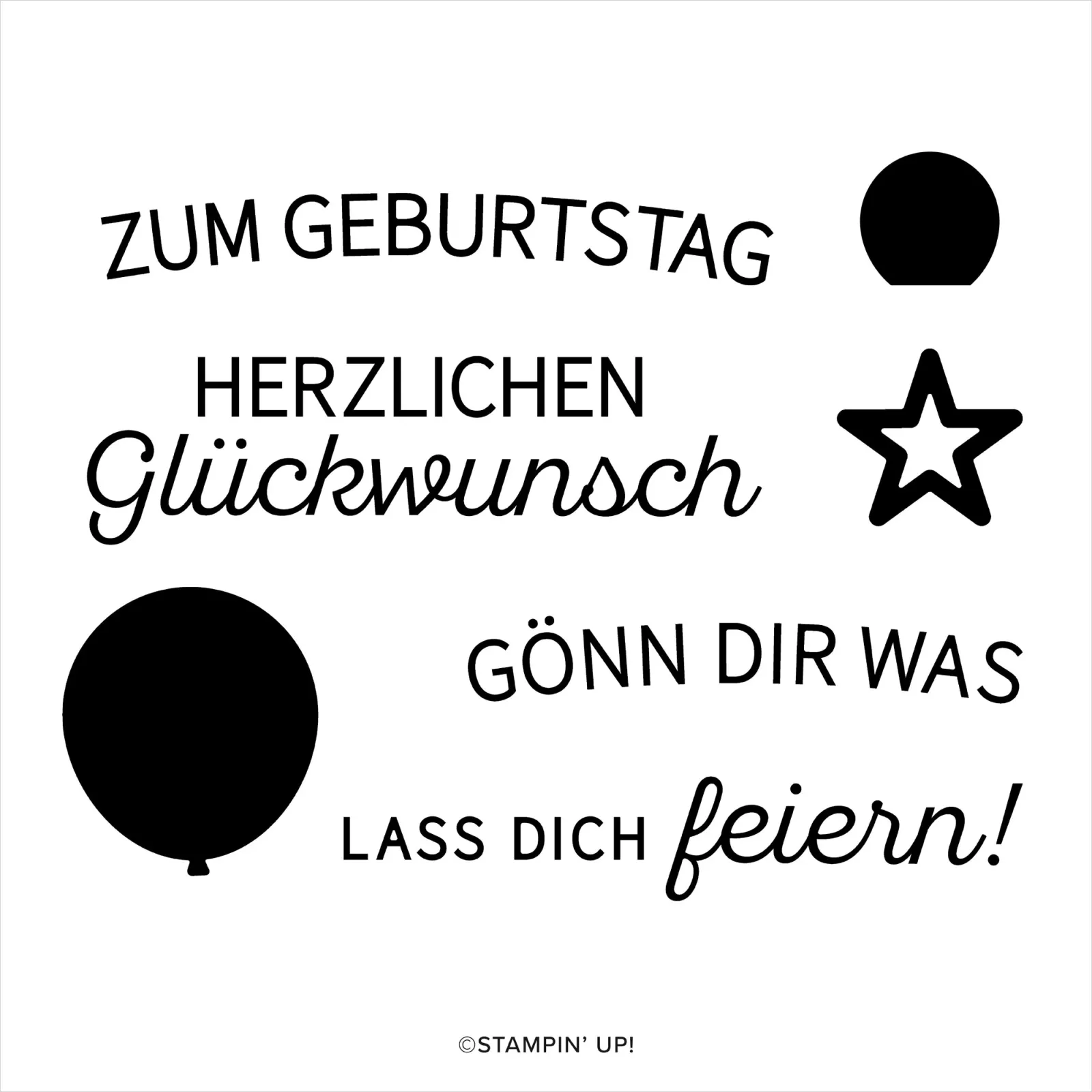 165006 Kreativset Geburtstagsgrüsse Stempelset