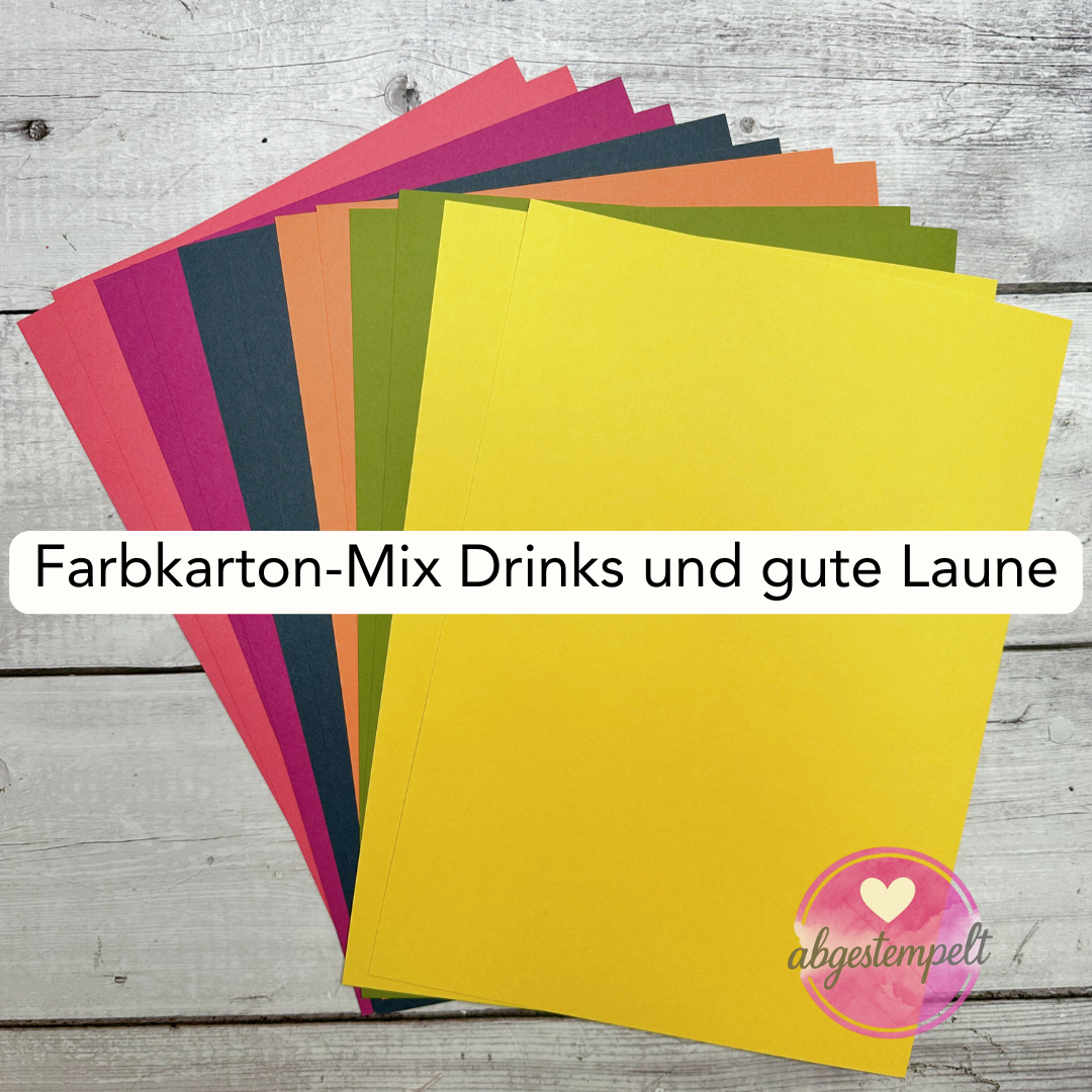 Farbkarton-Mix Drinks und gute Laune Stampin Up