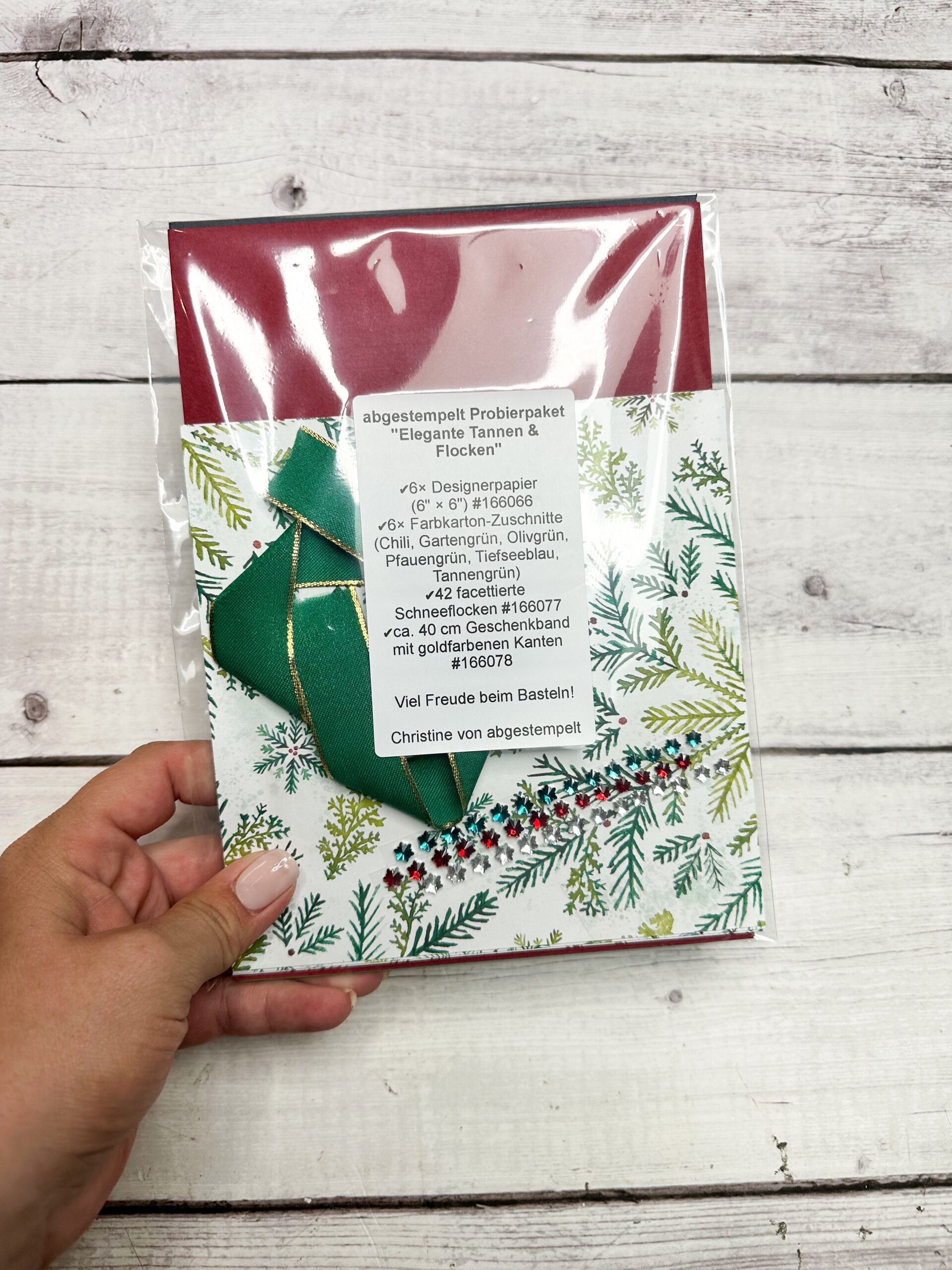 Probierpaket elegante Tannen & Flocken Stampin Up