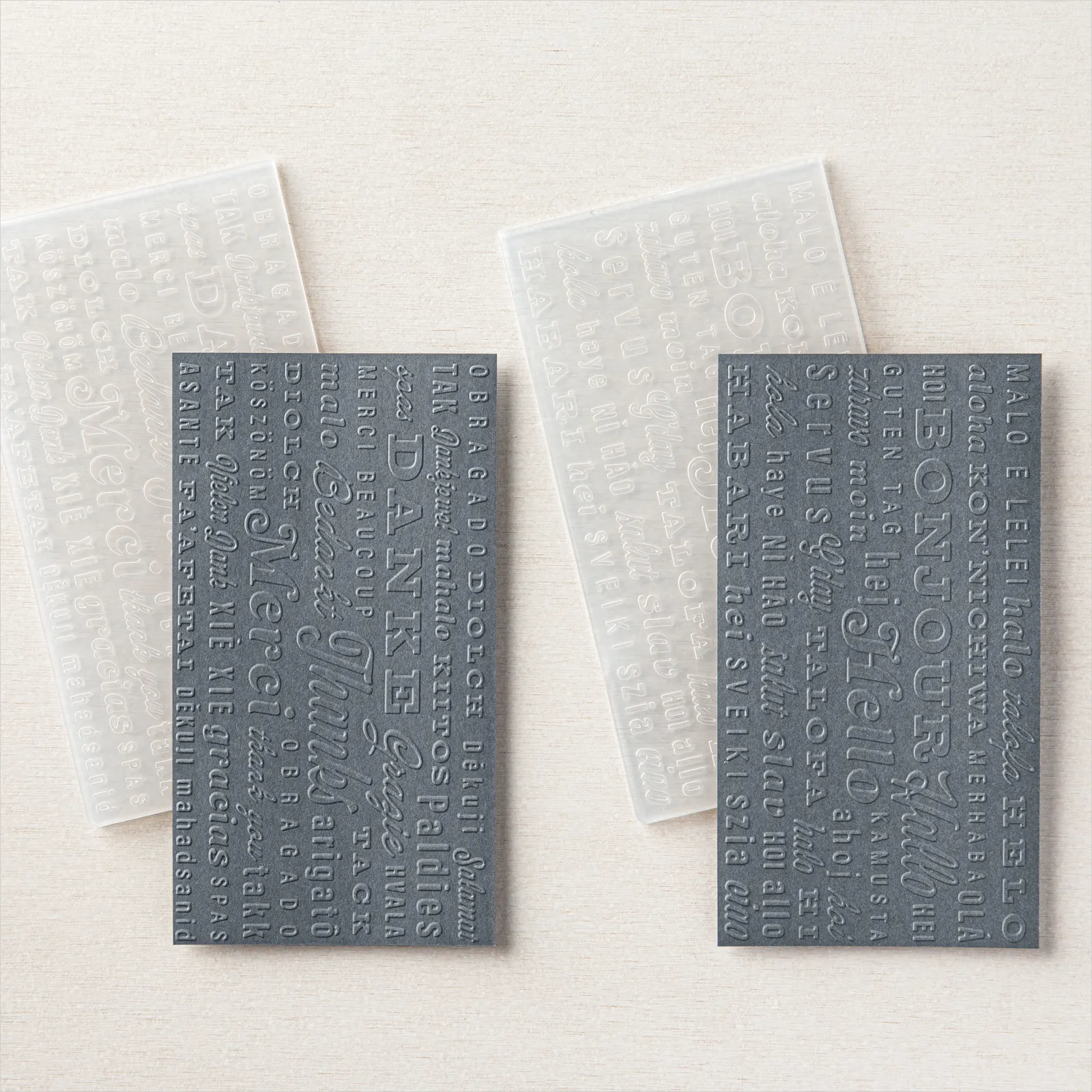 155430 Prägeformen Dank und Gruss